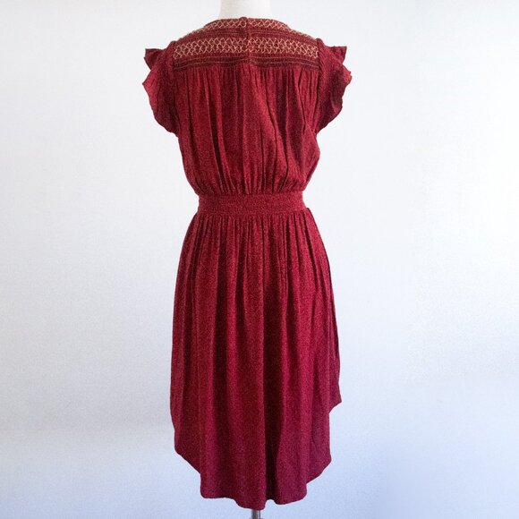 Anthropologie Dolan Left Coast Tansy Smocked Midi Dress Size XS - Picture 8 of 16